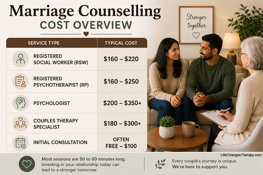 Marriage Counselling Cost Overview