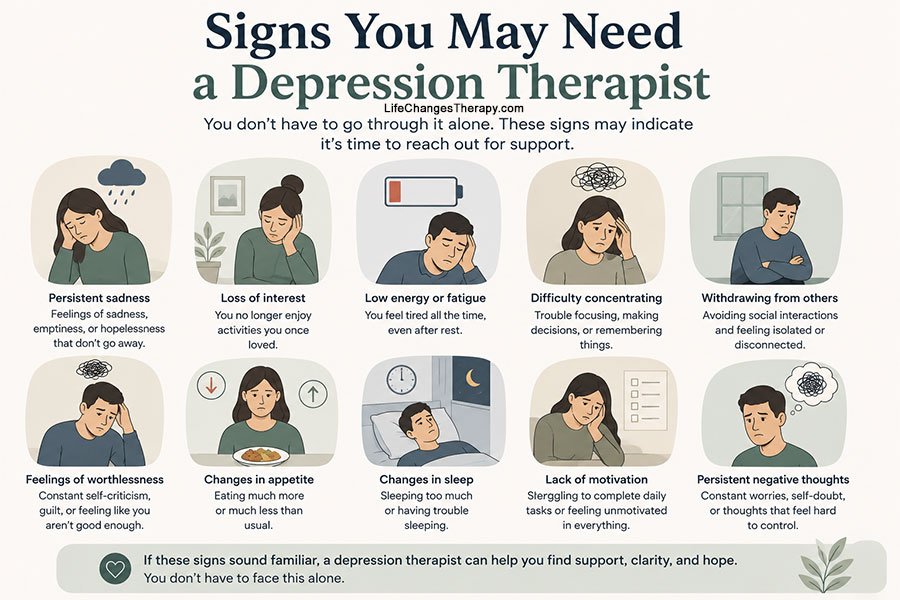 Signs You May Need a Depression Therapist